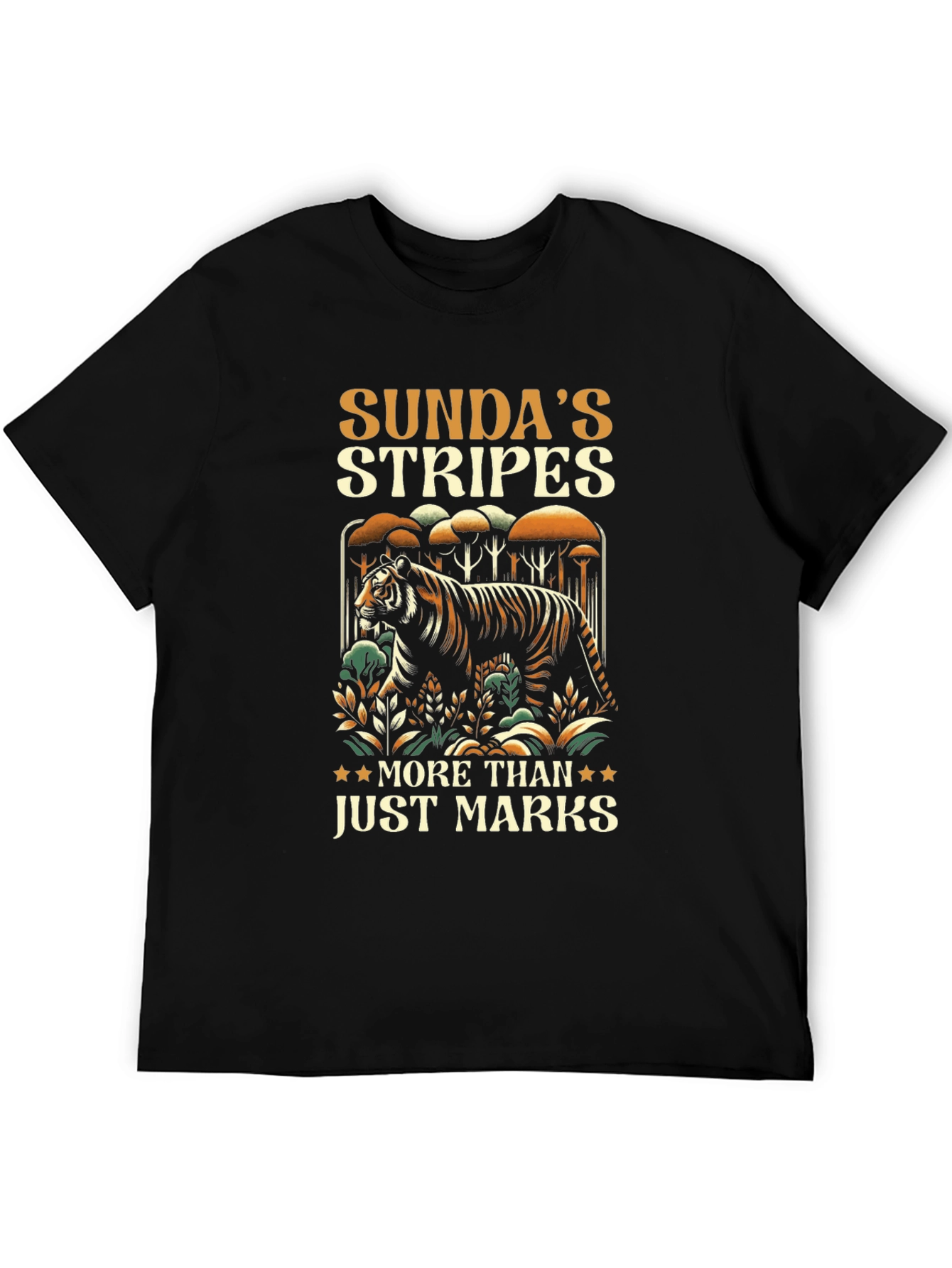 Sundas Stripes Graphic Tee -  Tiger Conservation T-Shirt