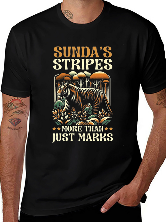 Sundas Stripes Graphic Tee -  Tiger Conservation T-Shirt