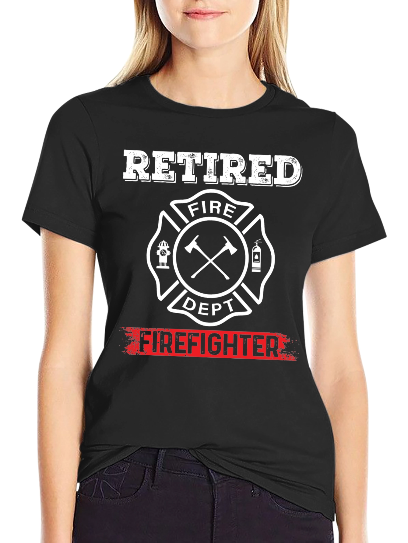 Retired Firefighter T-Shirt Fire Dept Gift