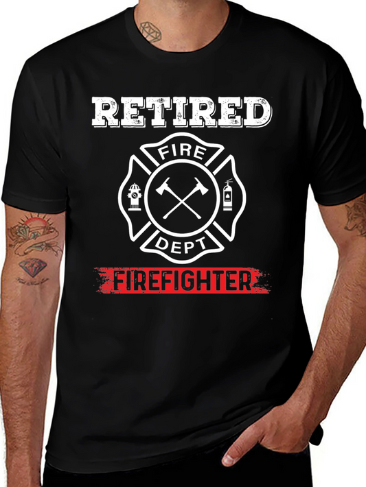 Retired Firefighter T-Shirt Fire Dept Gift