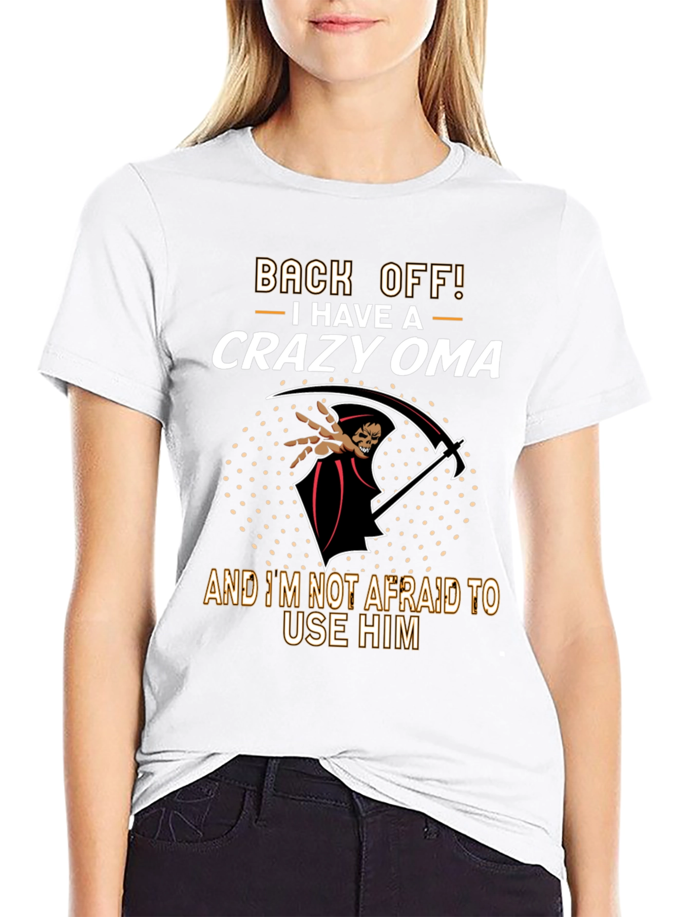 Crazy Oma T-Shirt: Back Off!