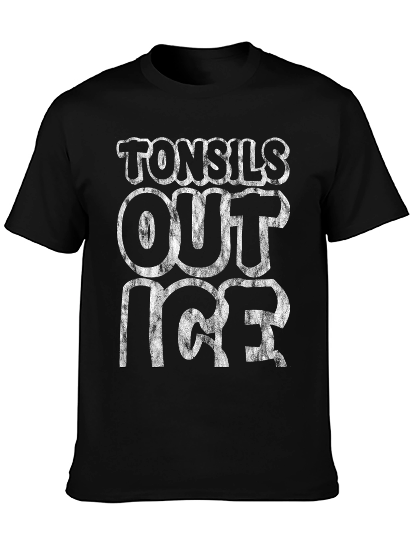 Tonsils Out Ice T-Shirt - Black Graphic Tee