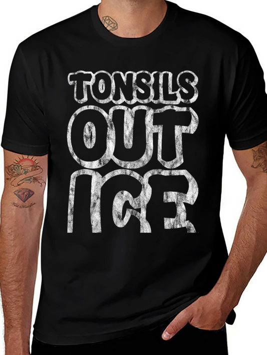 Tonsils Out Ice T-Shirt - Black Graphic Tee
