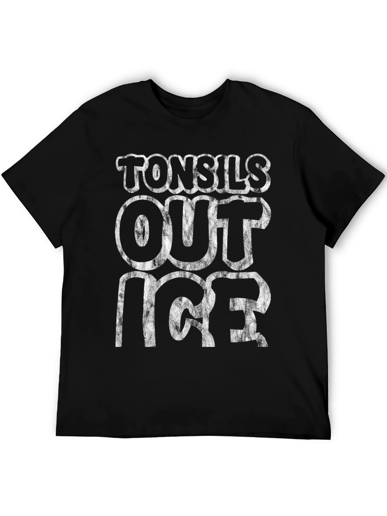 Tonsils Out Ice T-Shirt - Black Graphic Tee