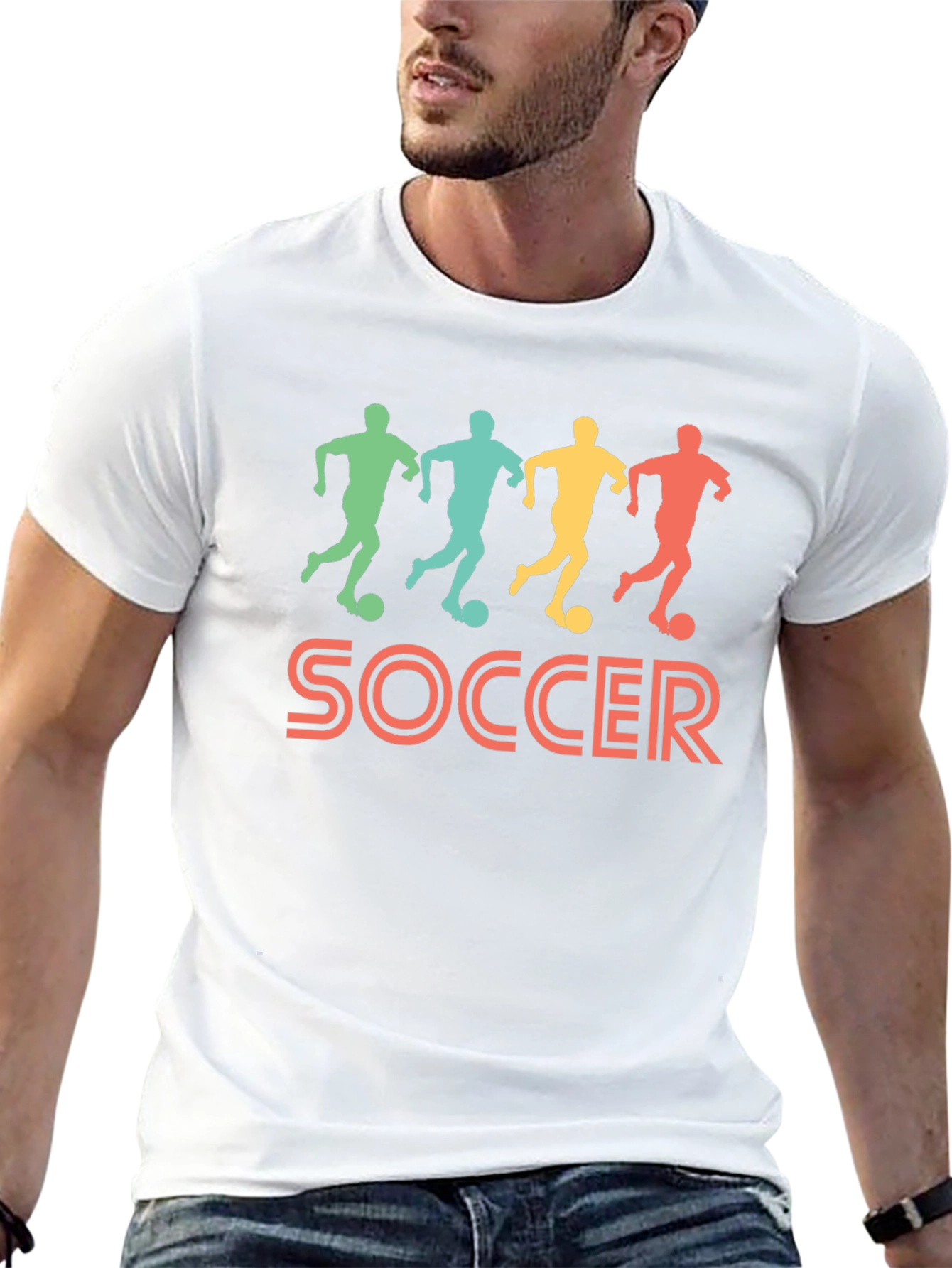 Retro Soccer Player Graphic Tee