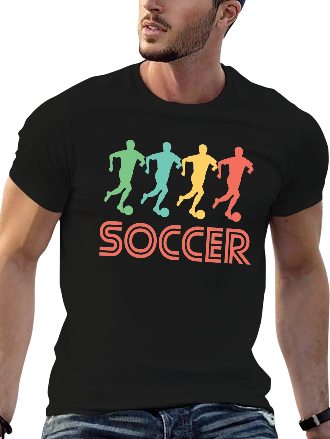 Retro Soccer Player Graphic Tee