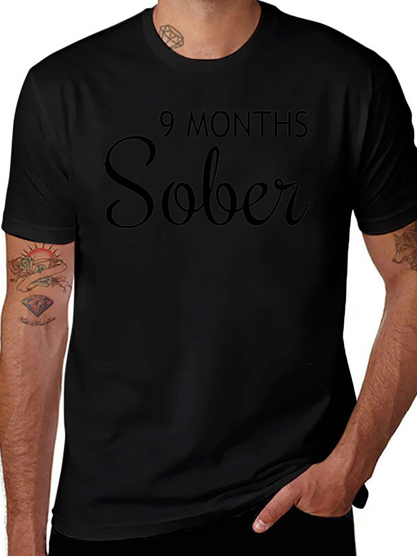9 Months Sober T-Shirt - Celebrate Sobriety
