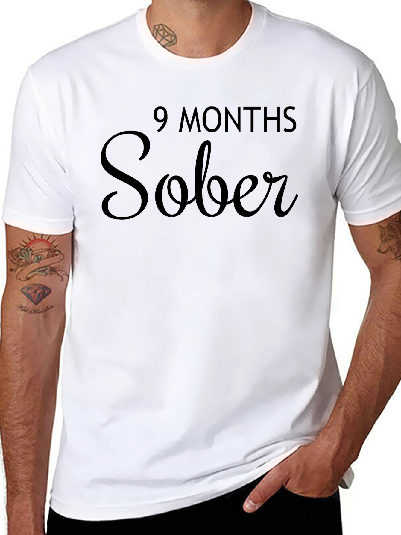 9 Months Sober T-Shirt - Celebrate Sobriety