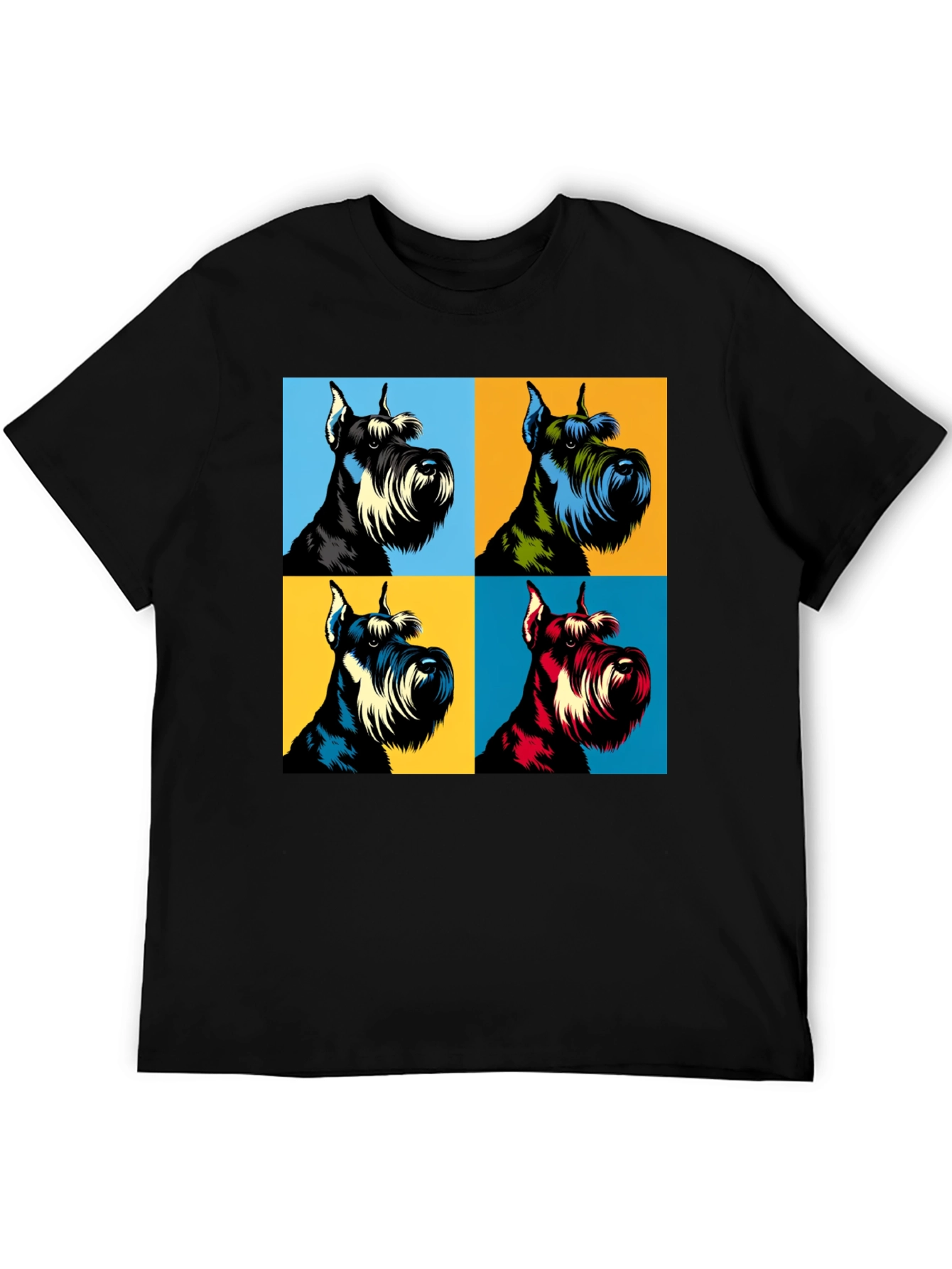 Pop Art Schnauzer Dog T-Shirt - Unique Graphic Tee