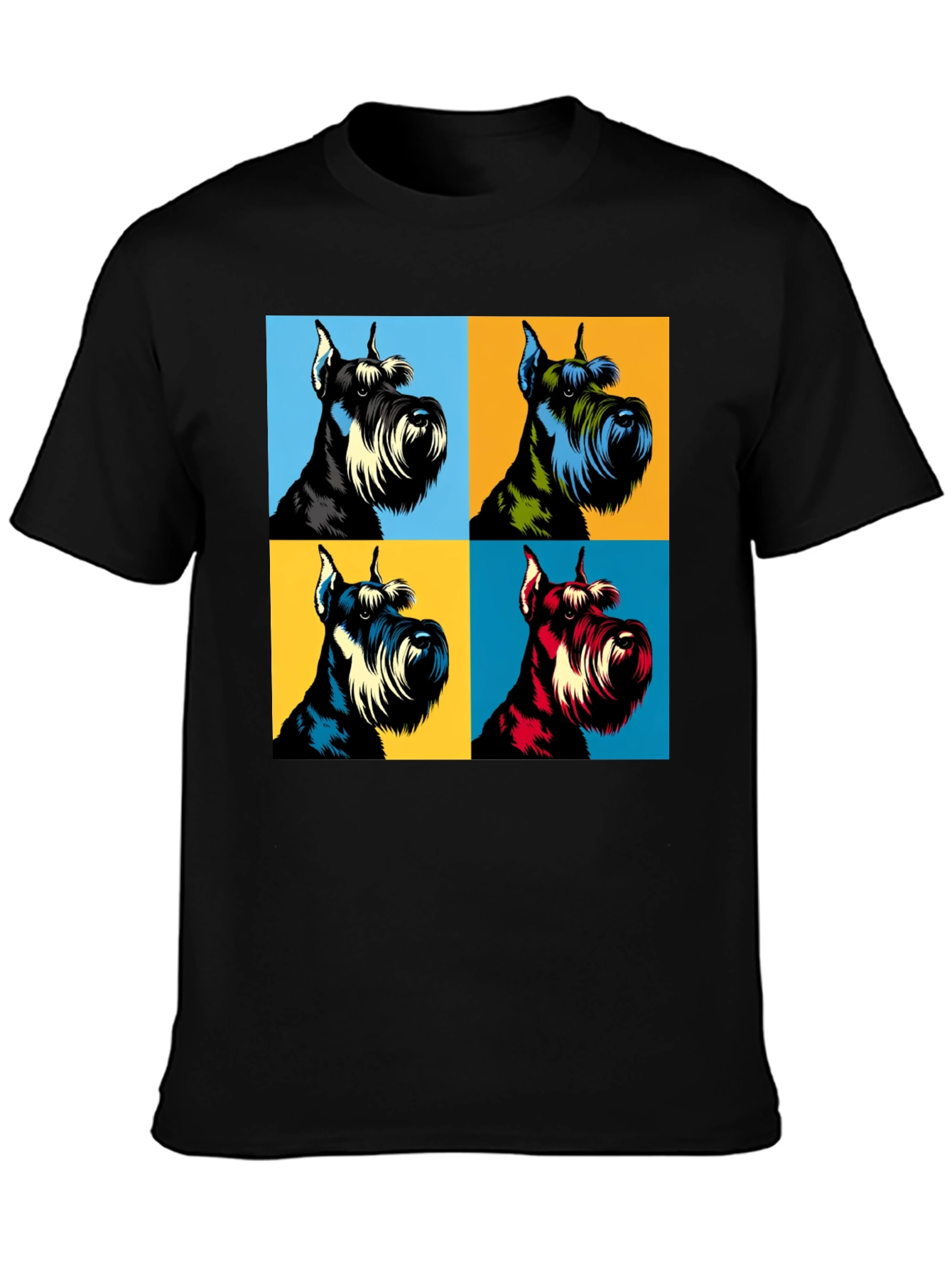 Pop Art Schnauzer Dog T-Shirt - Unique Graphic Tee