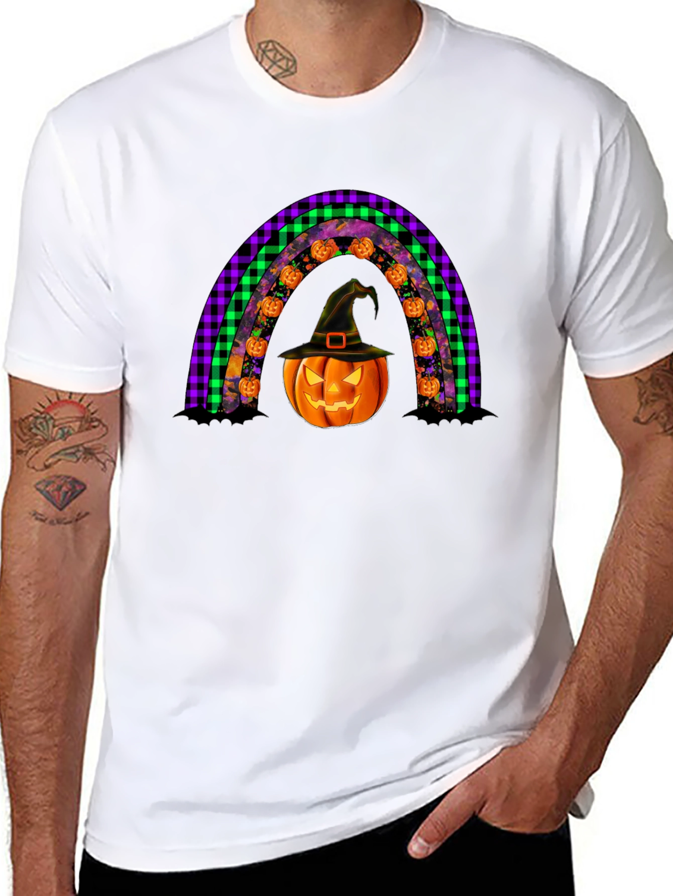 Halloween Rainbow Pumpkin T-Shirt