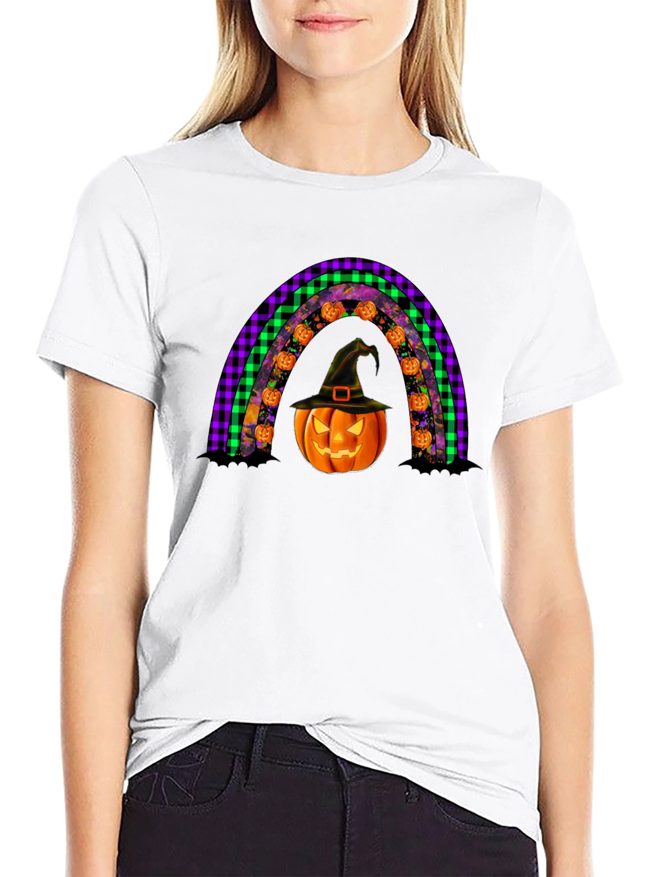 Halloween Rainbow Pumpkin T-Shirt