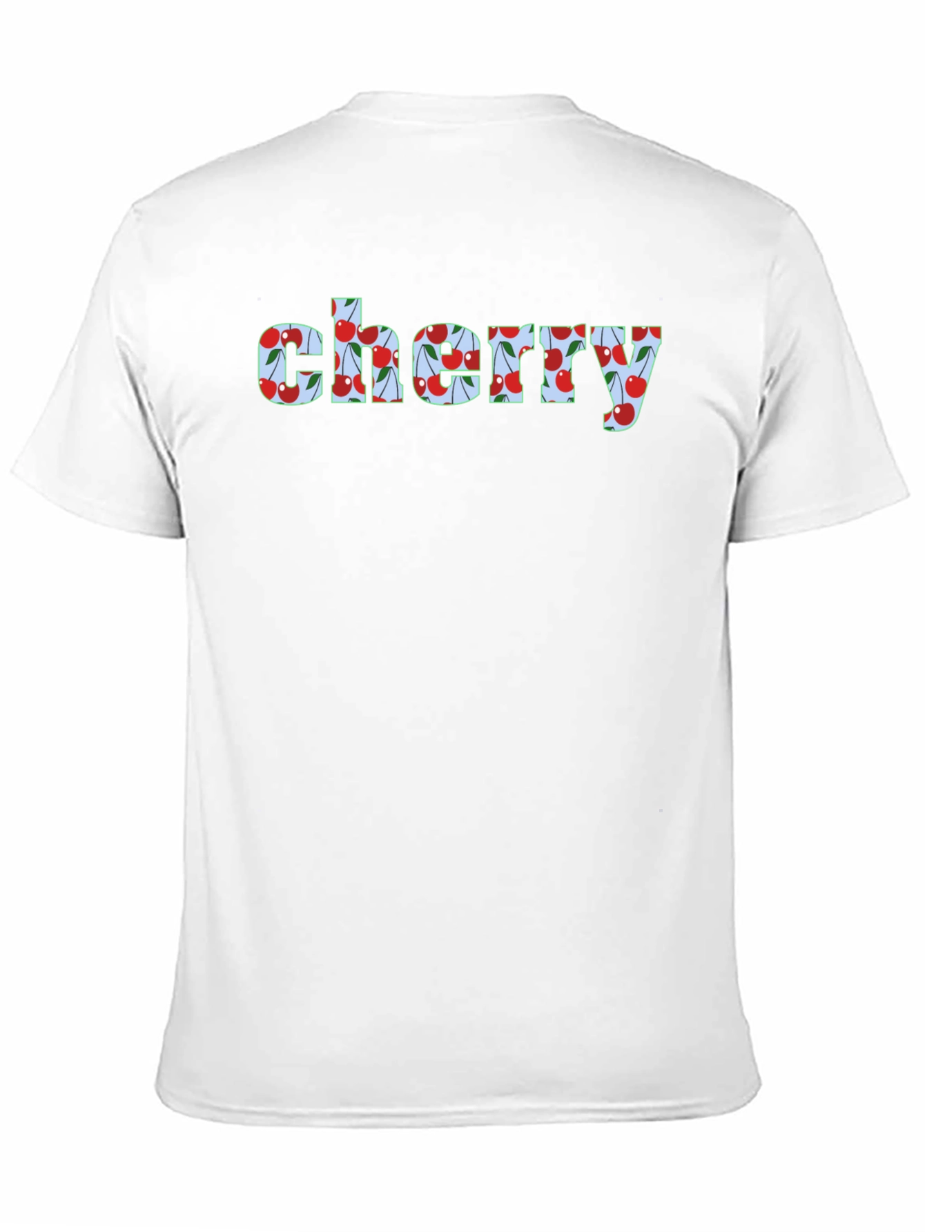 Cherry Print Mens Black Graphic Tee Shirt