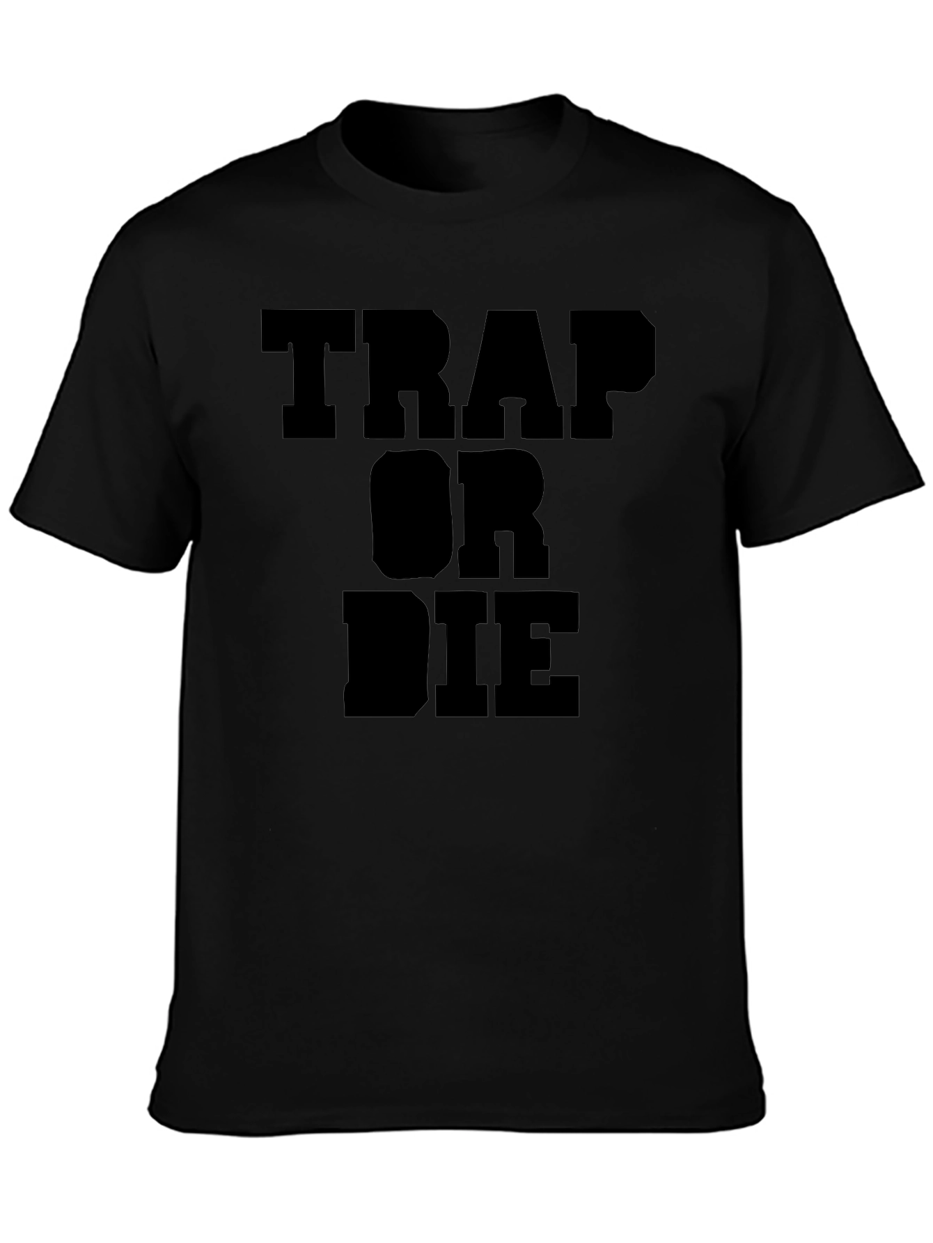 Trap Or Die Graphic Tee Black