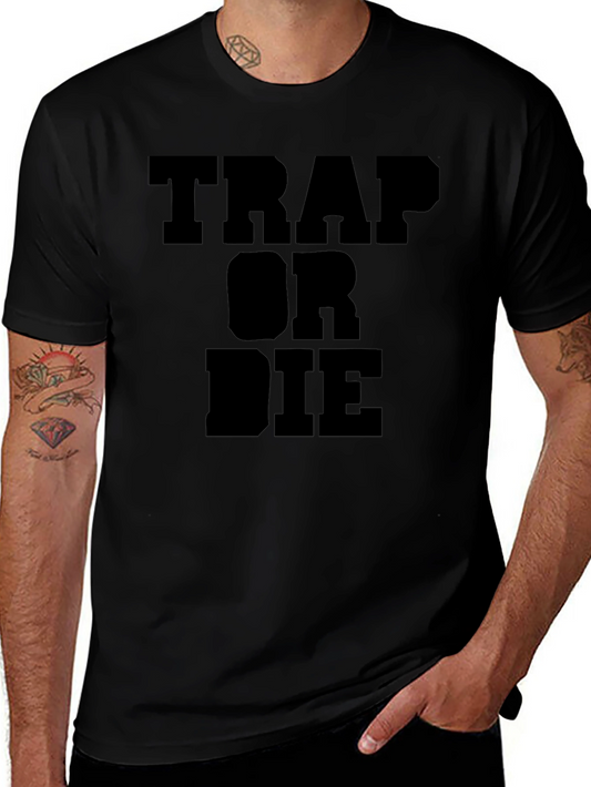 Trap Or Die Graphic Tee Black