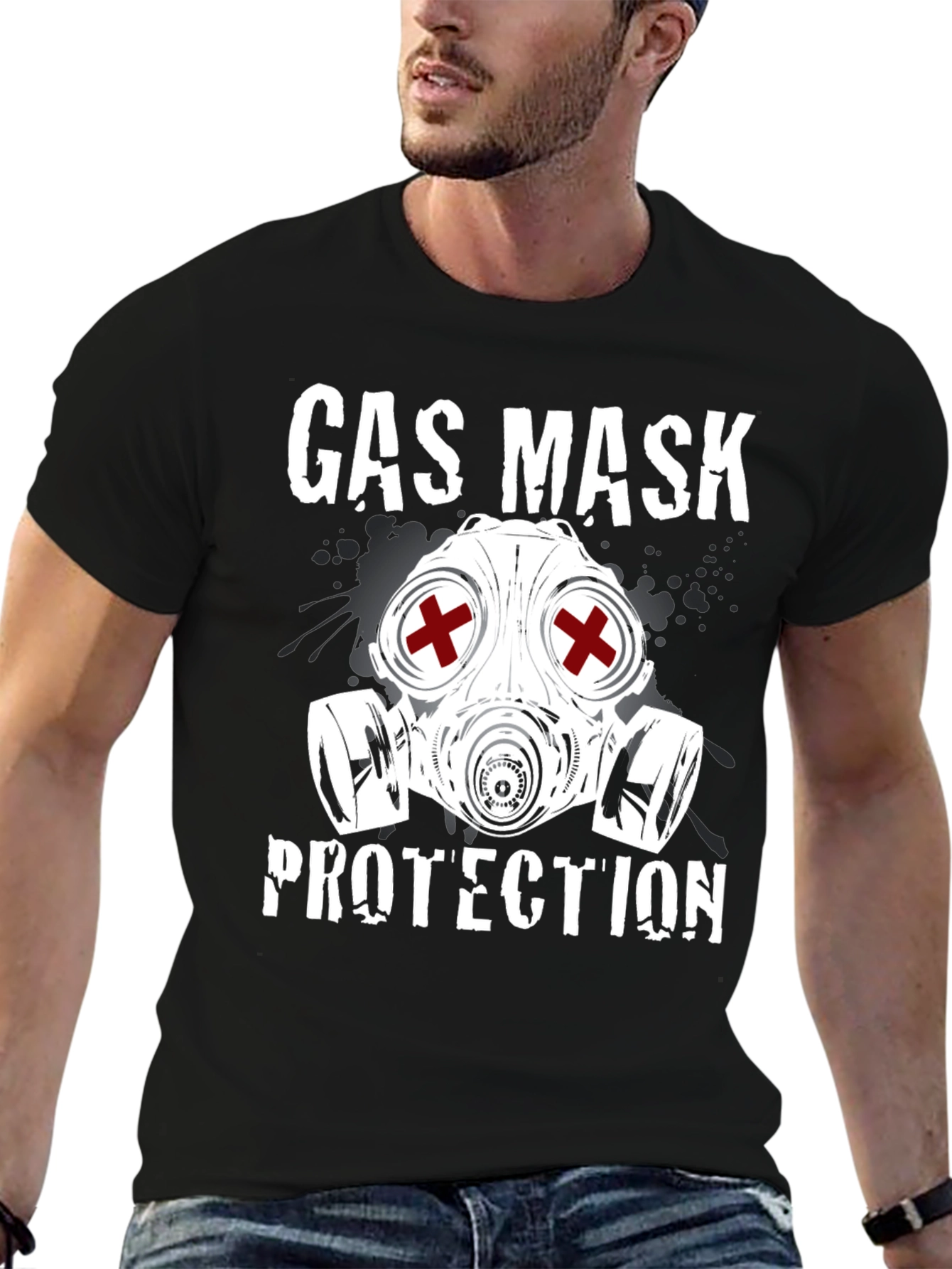 Gas Mask Protection Graphic Tee
