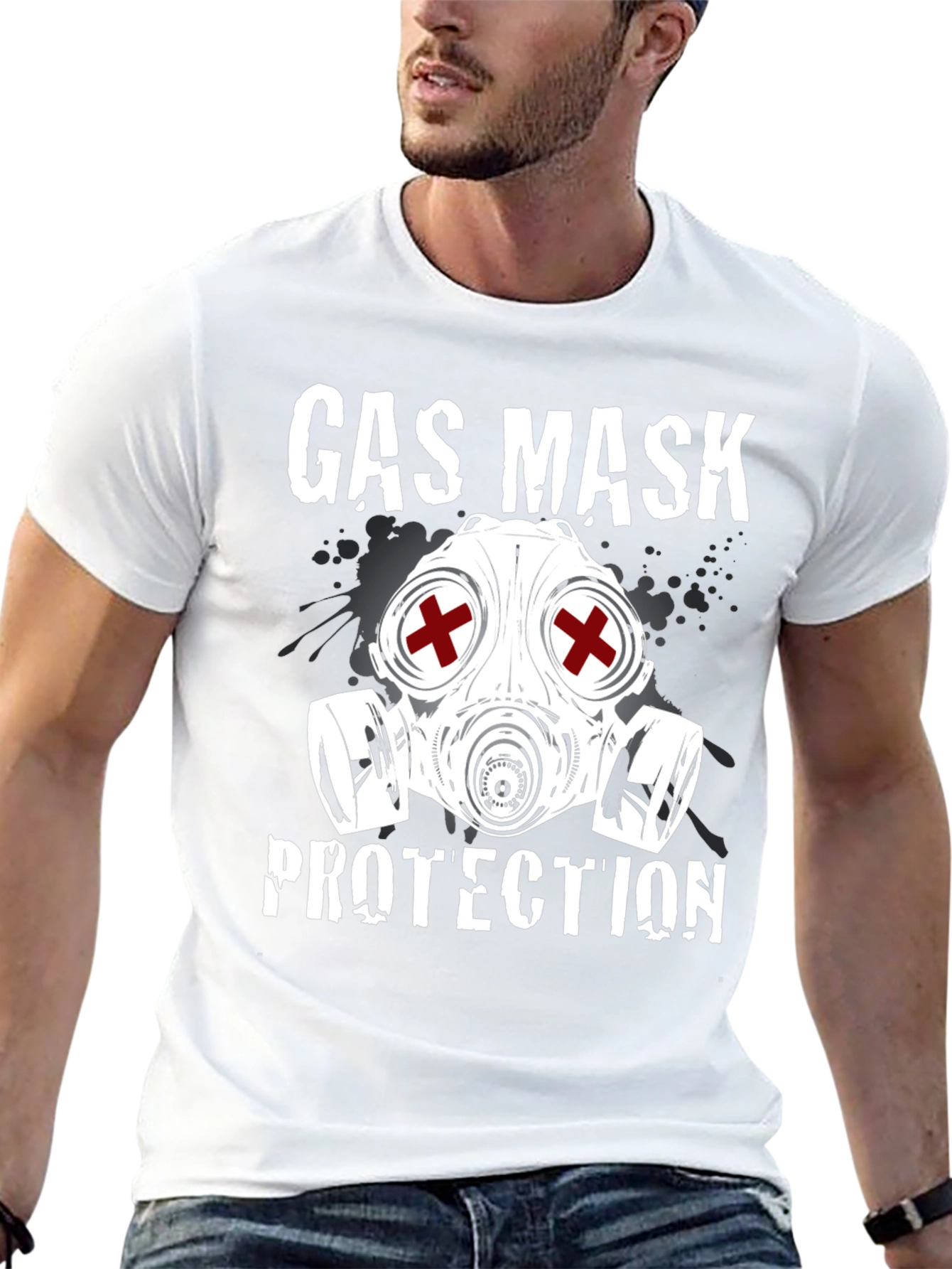 Gas Mask Protection Graphic Tee