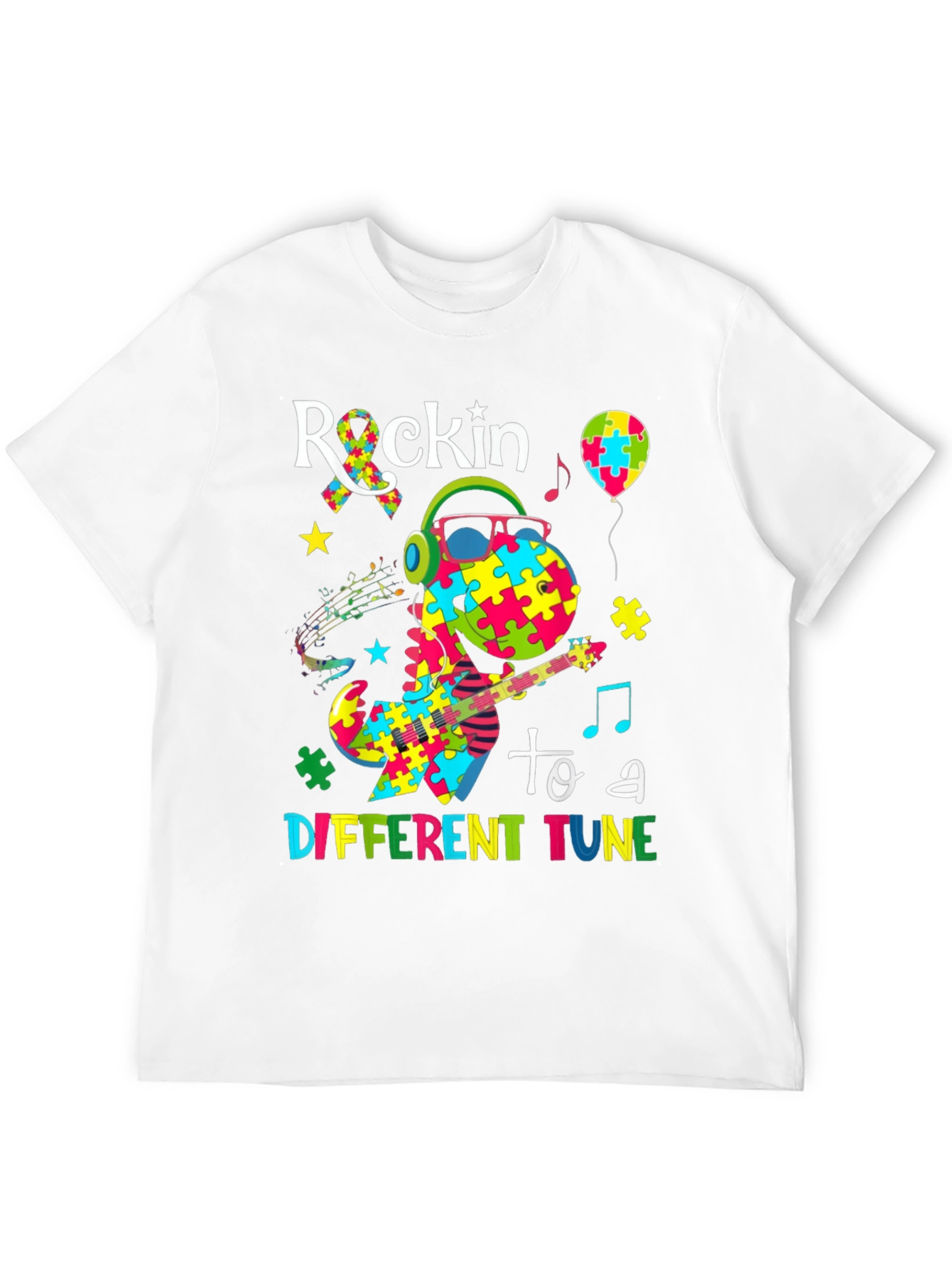 Rockin to a Different Tune Autism Awareness T-Shirt