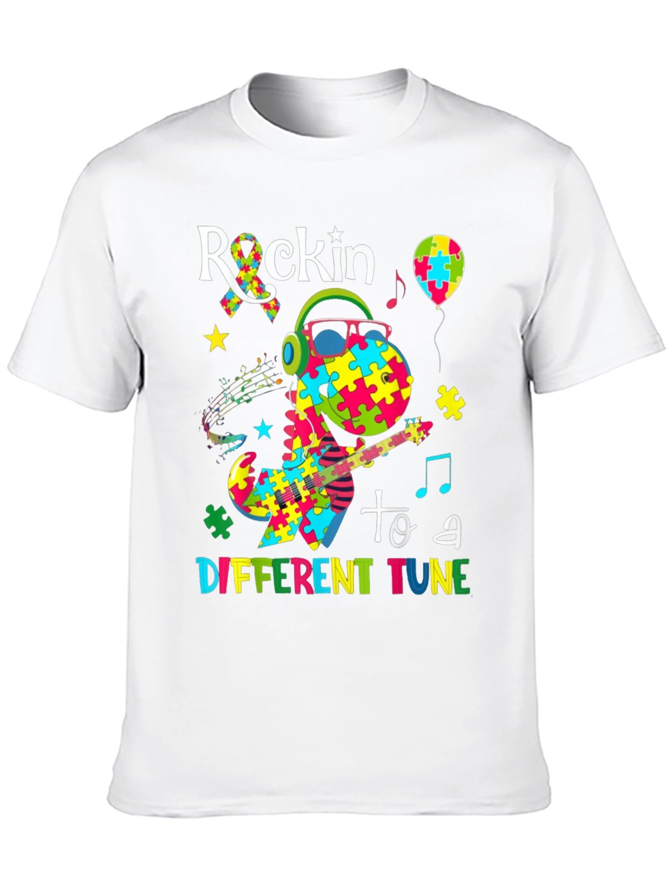 Rockin to a Different Tune Autism Awareness T-Shirt