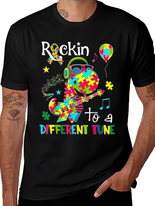 Rockin to a Different Tune Autism Awareness T-Shirt