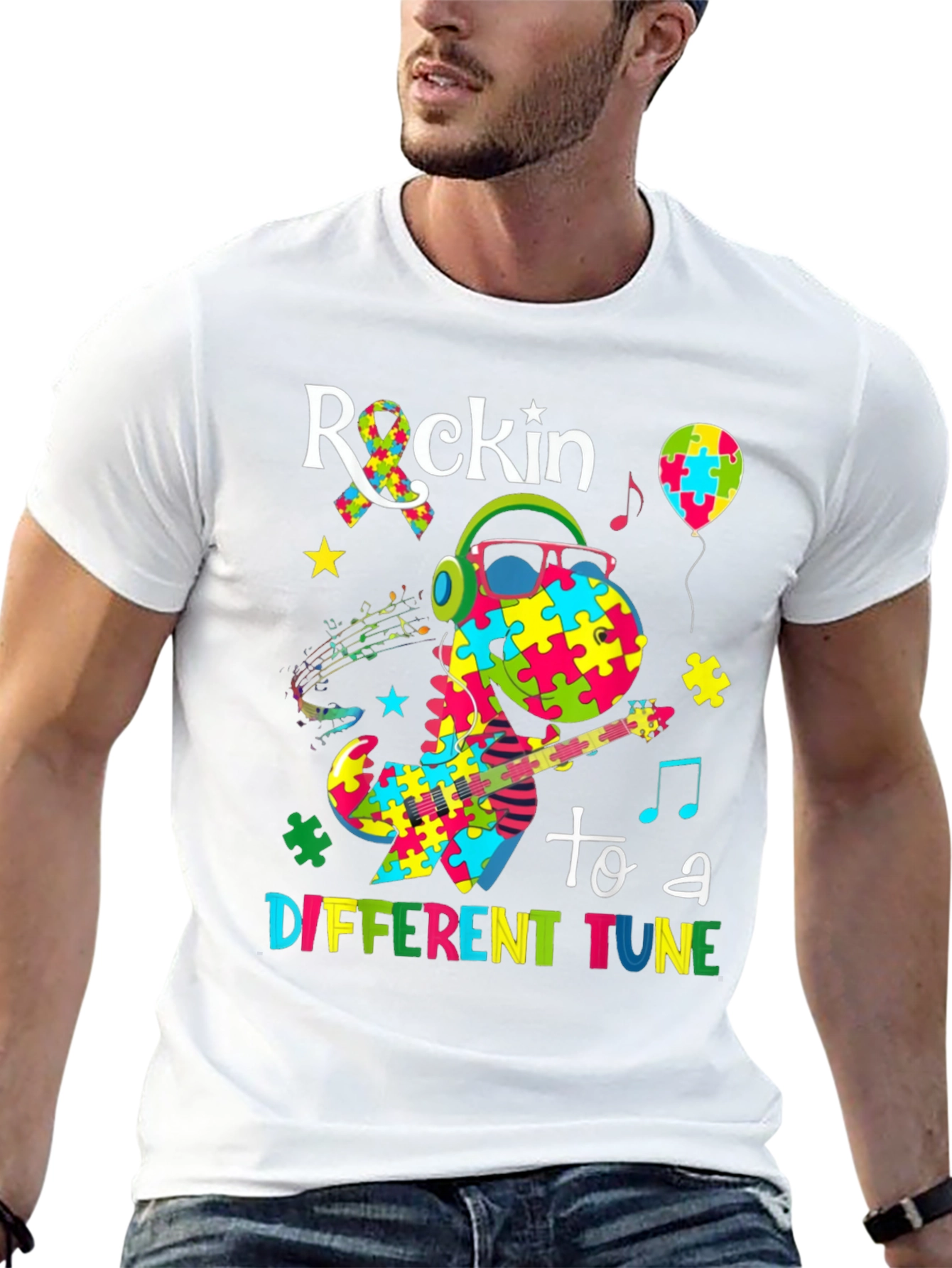 Rockin to a Different Tune Autism Awareness T-Shirt