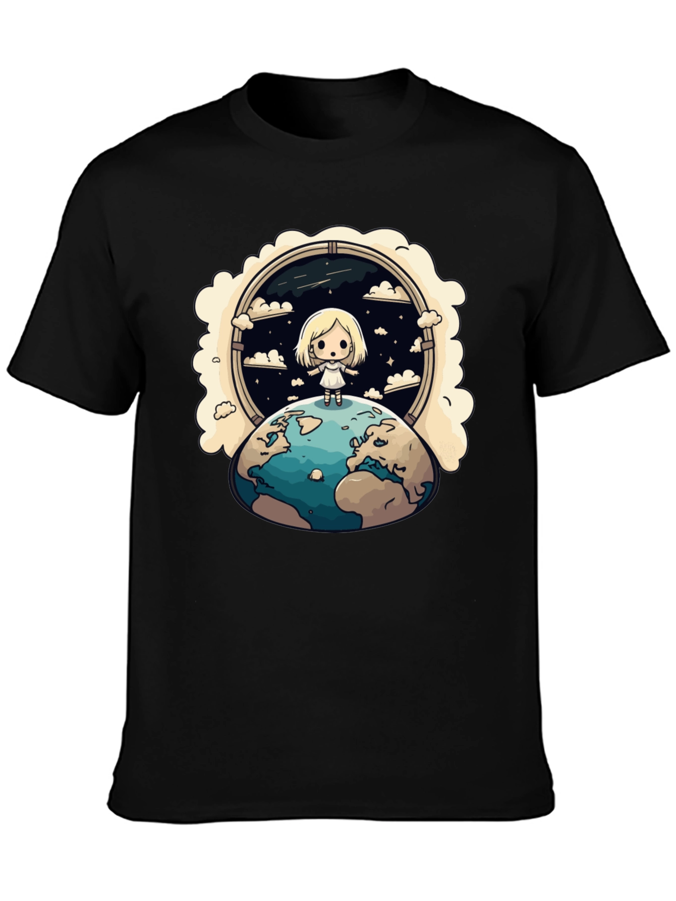 Cartoon Earth Child T-Shirt