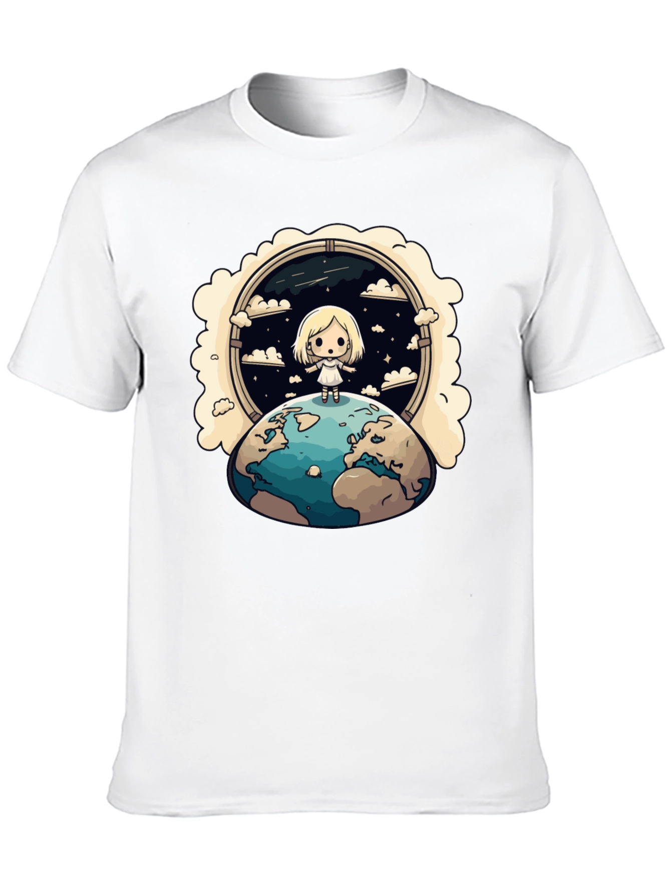 Cartoon Earth Child T-Shirt