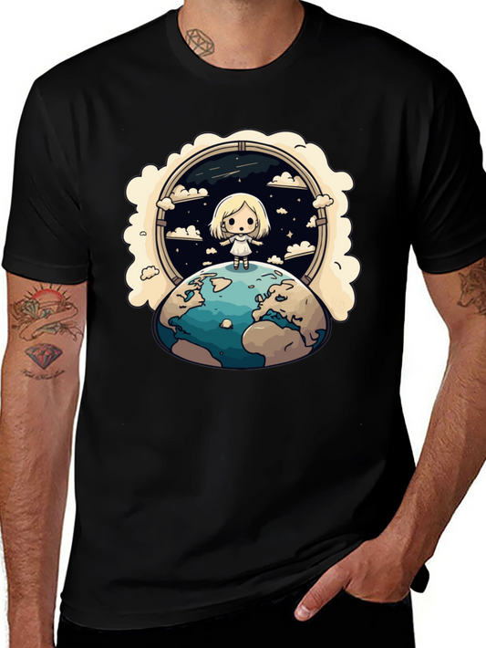 Cartoon Earth Child T-Shirt