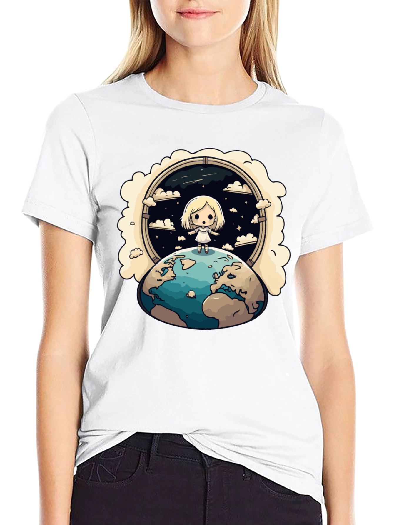 Cartoon Earth Child T-Shirt