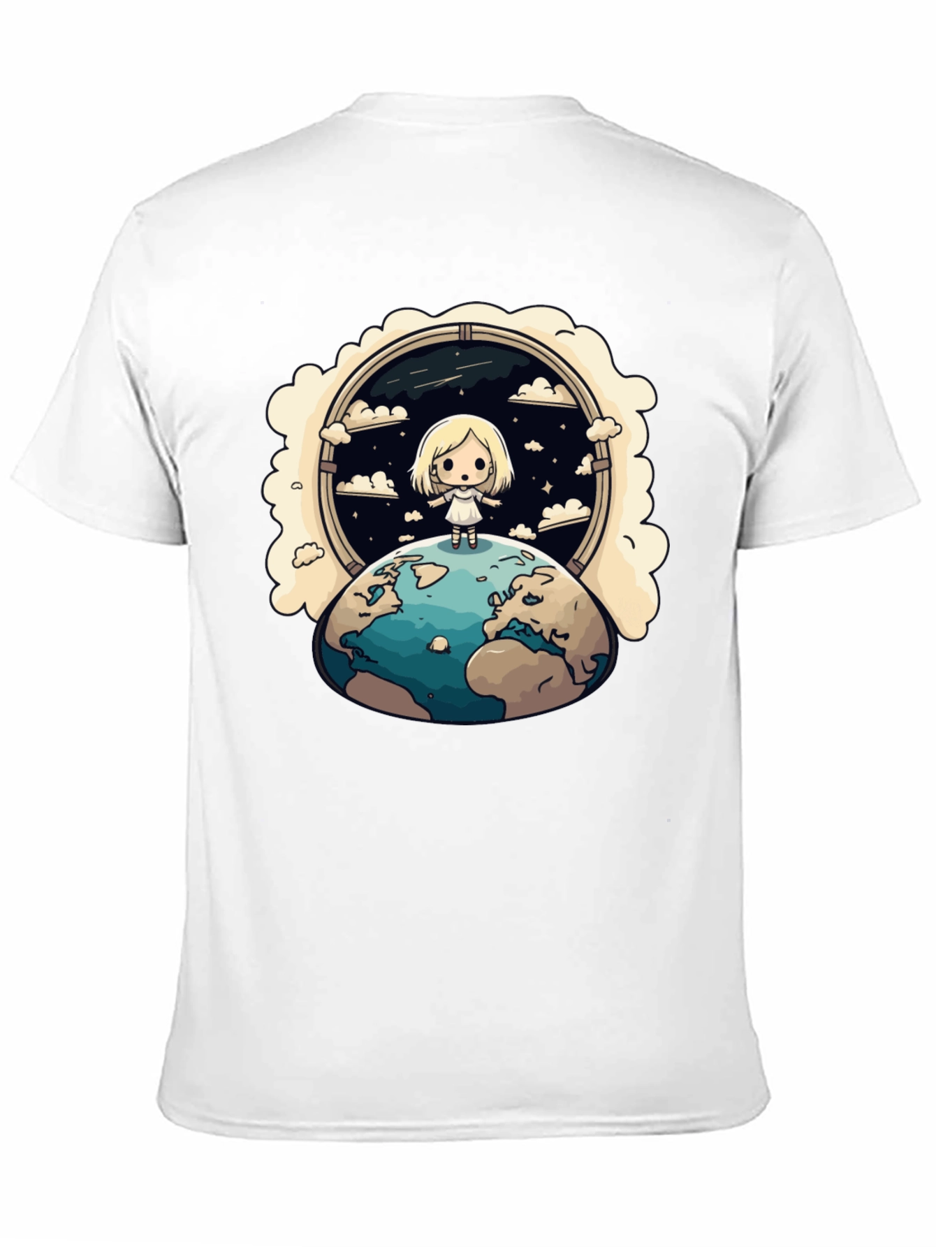 Cartoon Earth Child T-Shirt