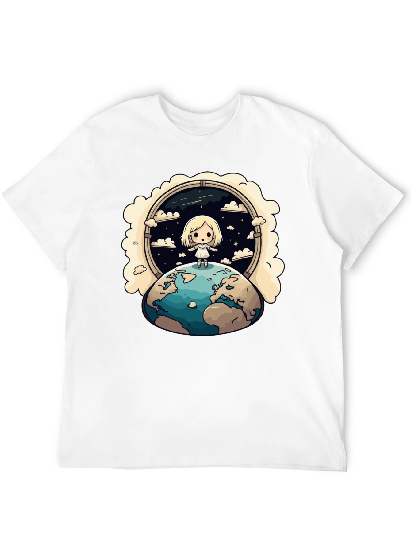 Cartoon Earth Child T-Shirt