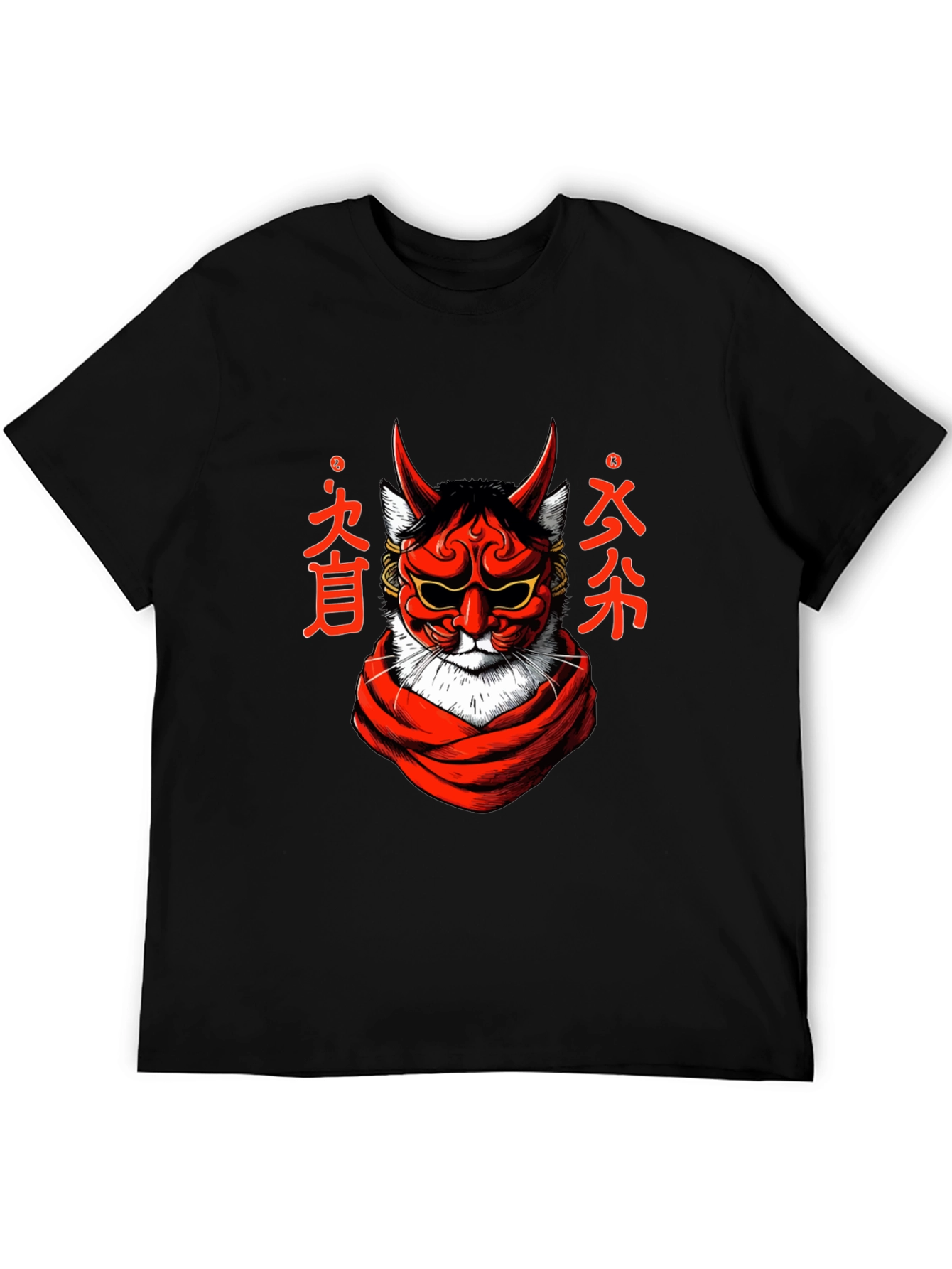 Japanese Oni Cat T-Shirt - Unique Graphic Tee