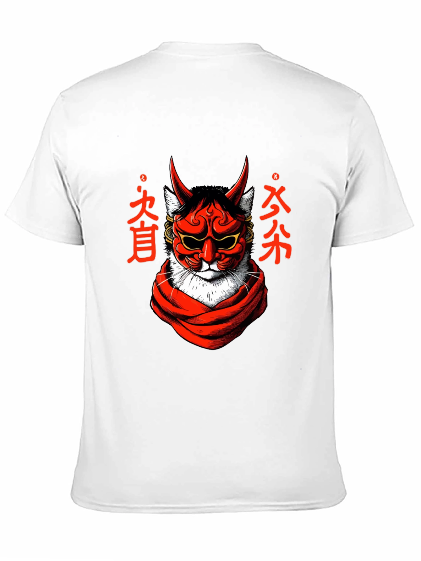 Japanese Oni Cat T-Shirt - Unique Graphic Tee