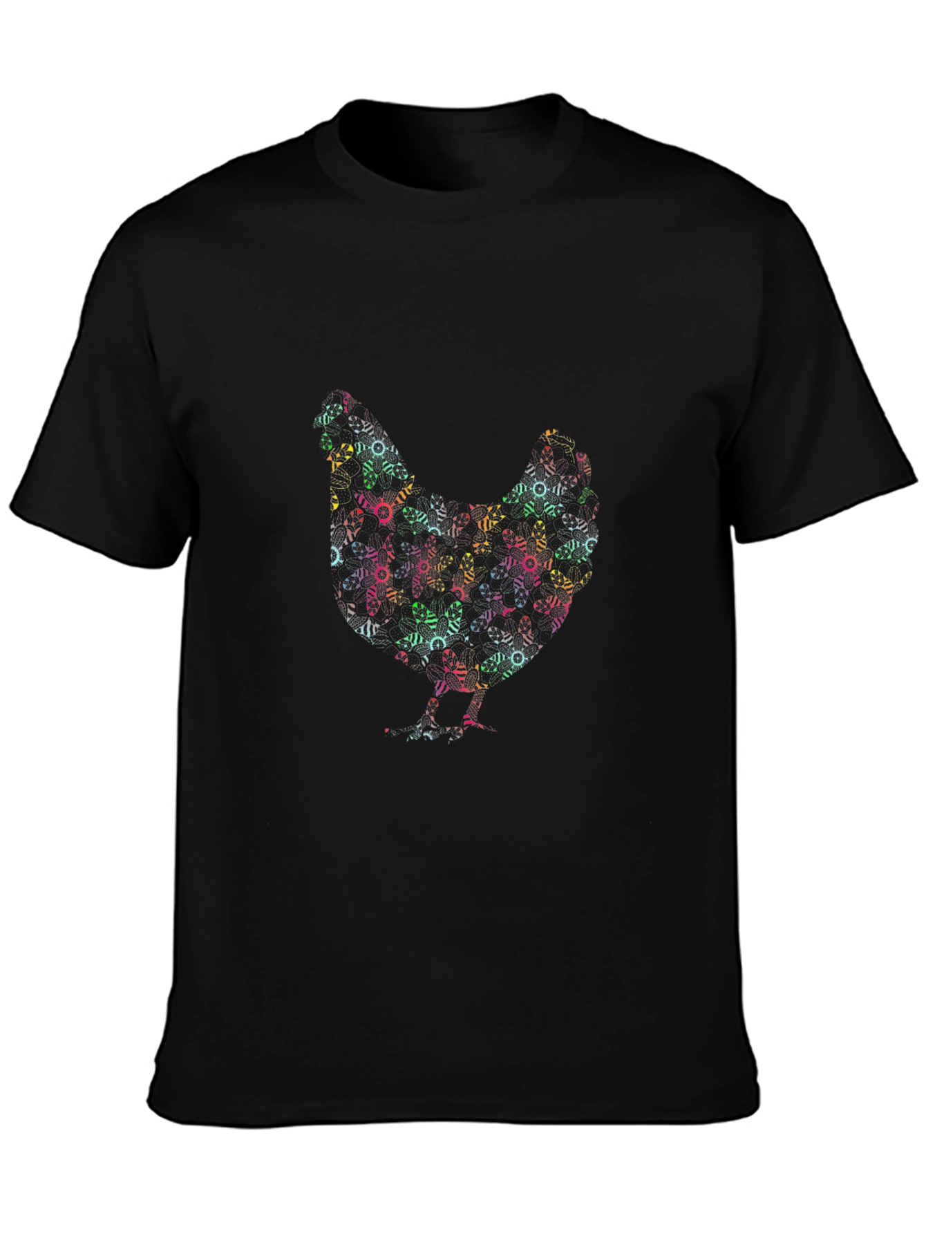Abstract Chicken Graphic T-Shirt