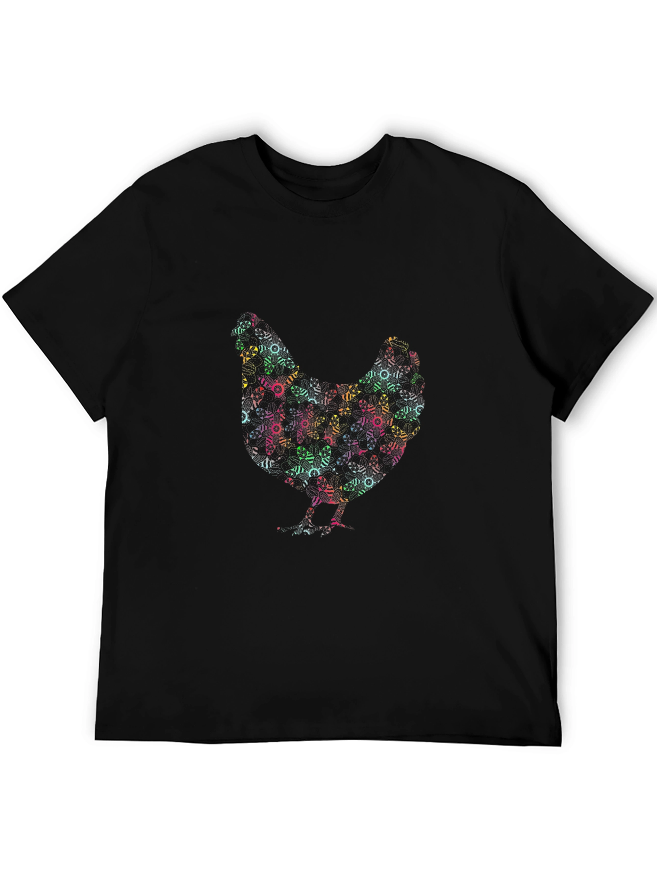 Abstract Chicken Graphic T-Shirt