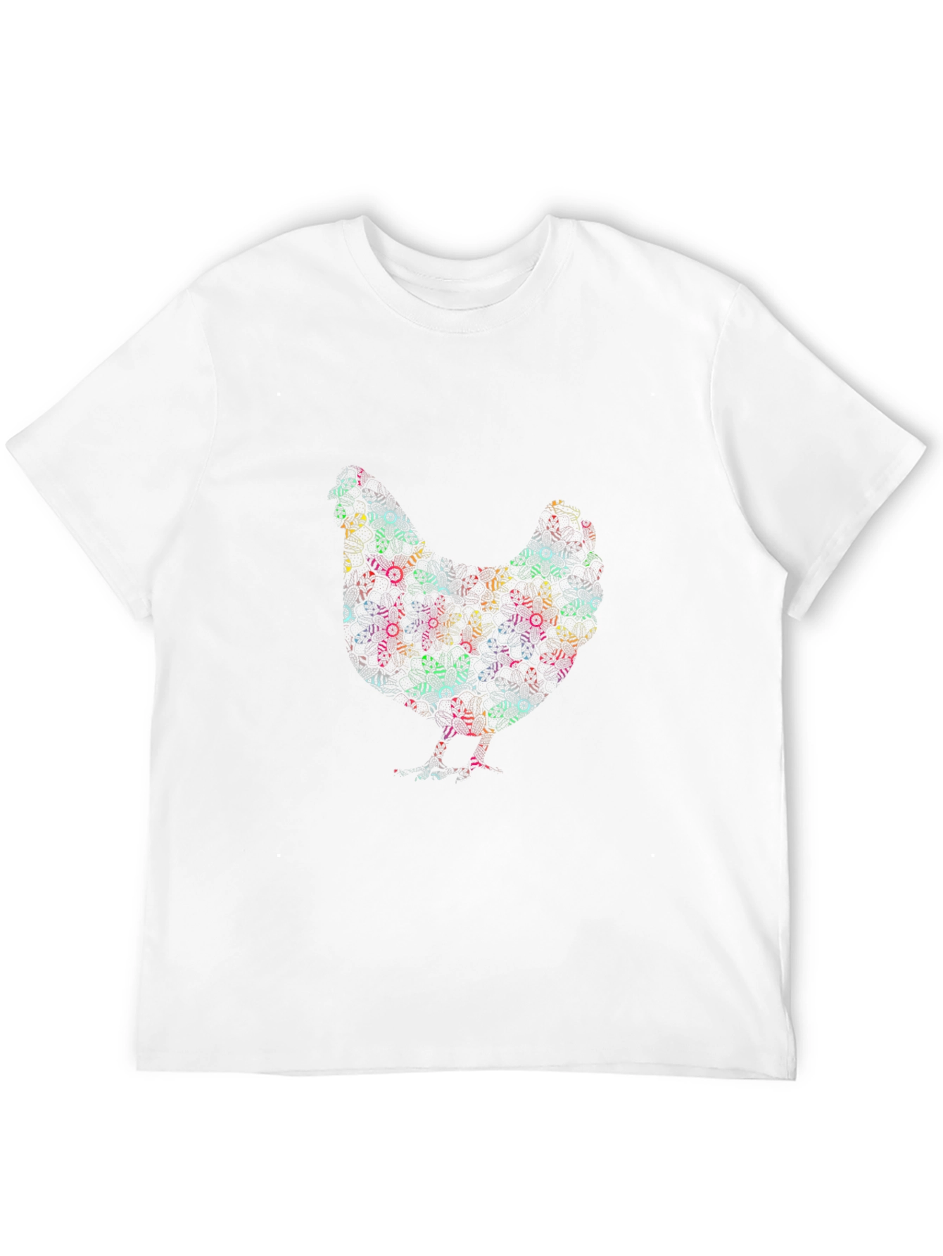 Abstract Chicken Graphic T-Shirt