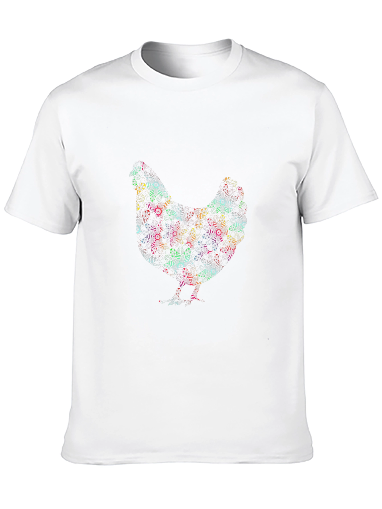 Abstract Chicken Graphic T-Shirt