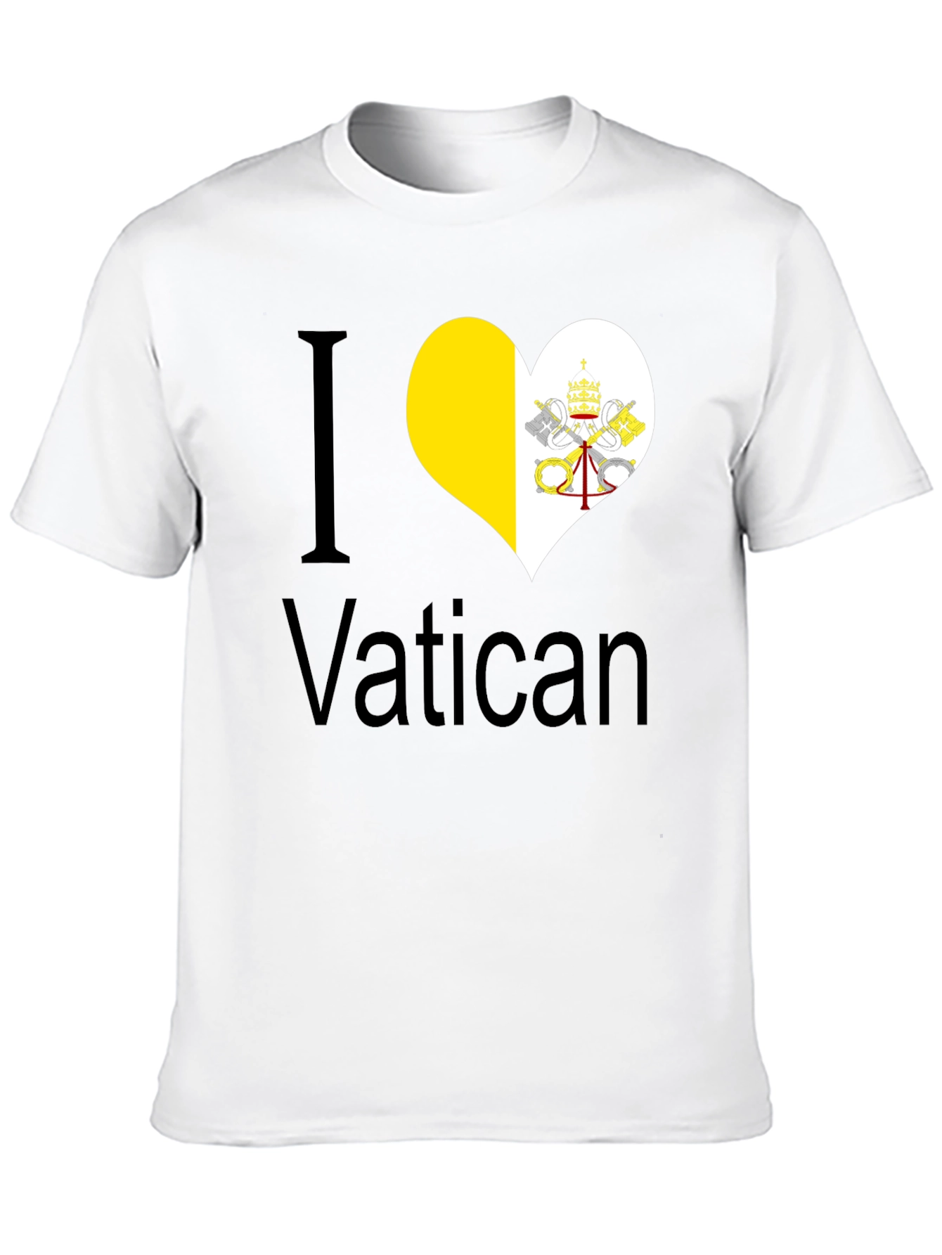 I Heart Vatican City Black T-Shirt