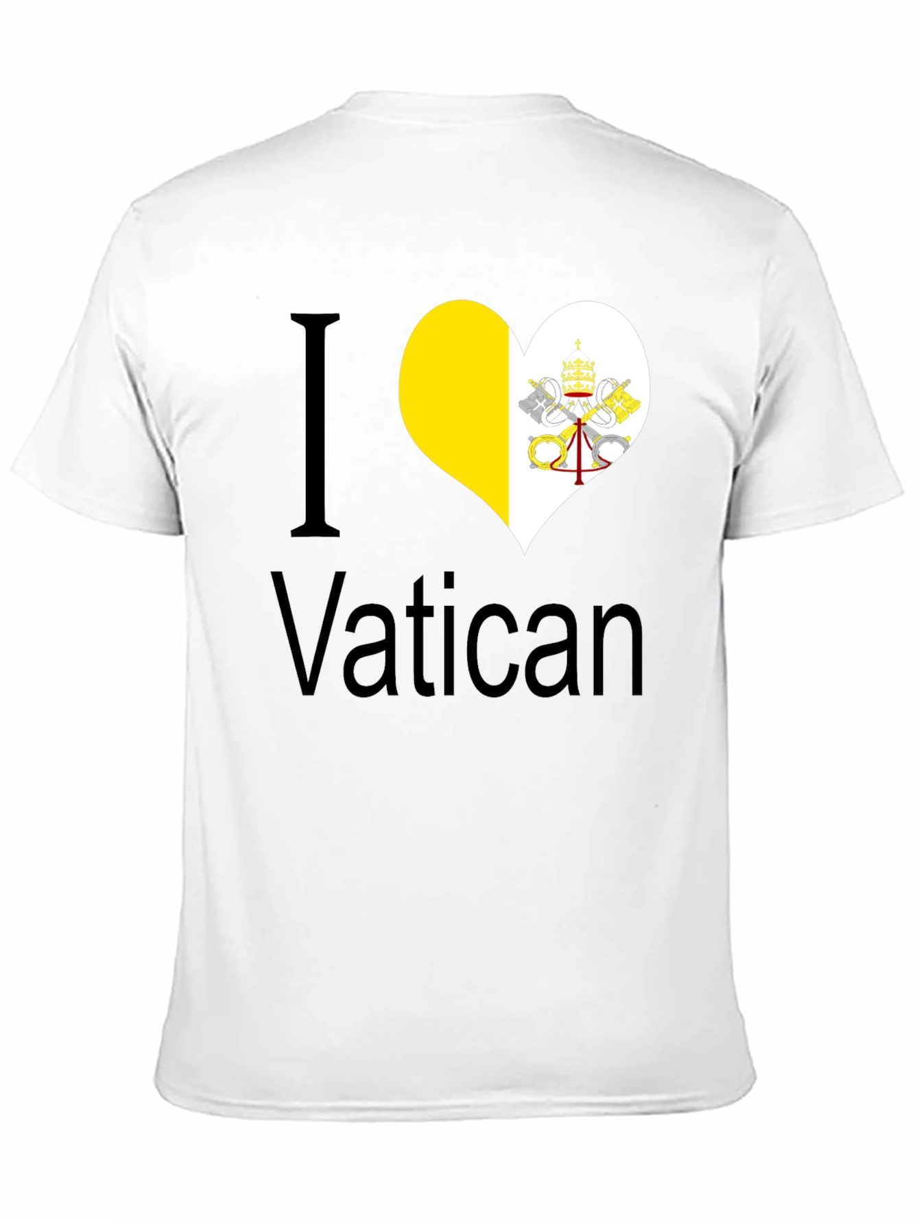 I Heart Vatican City Black T-Shirt