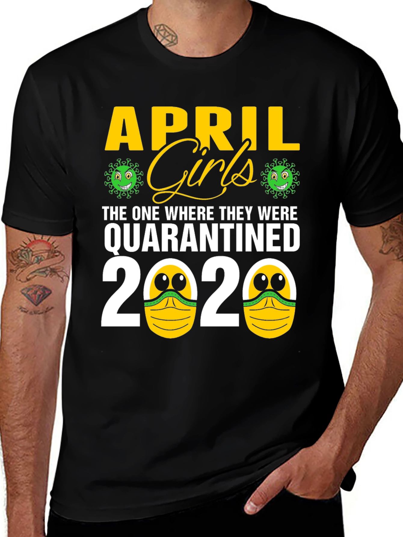 April Girls Quarantined 2020 Novelty T-Shirt