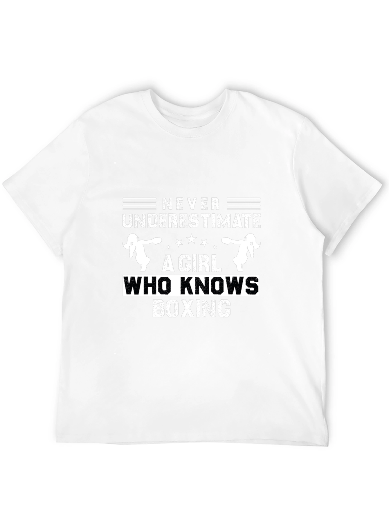 Never Underestimate A Girl Who Knows Boxing T-Shirt