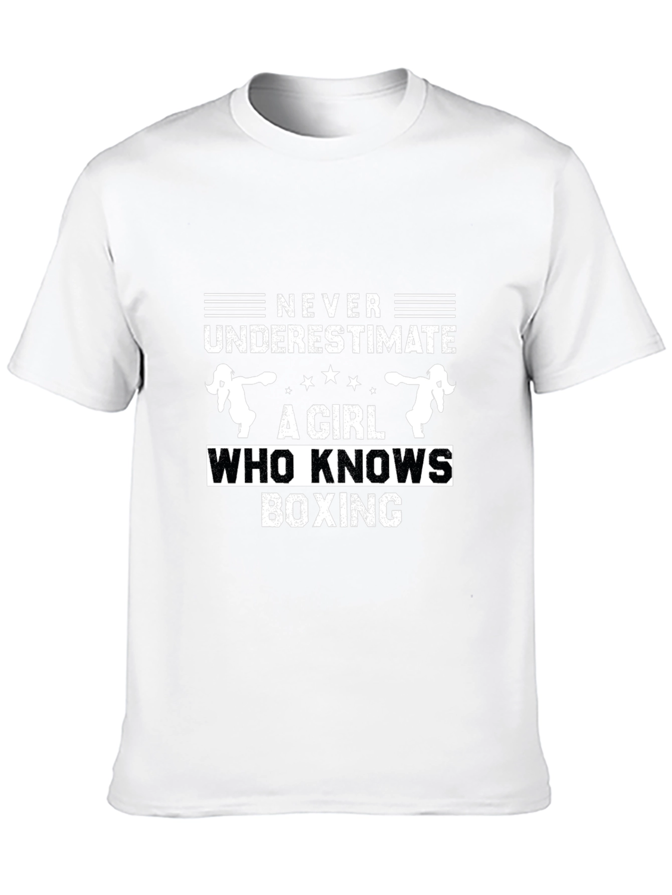 Never Underestimate A Girl Who Knows Boxing T-Shirt