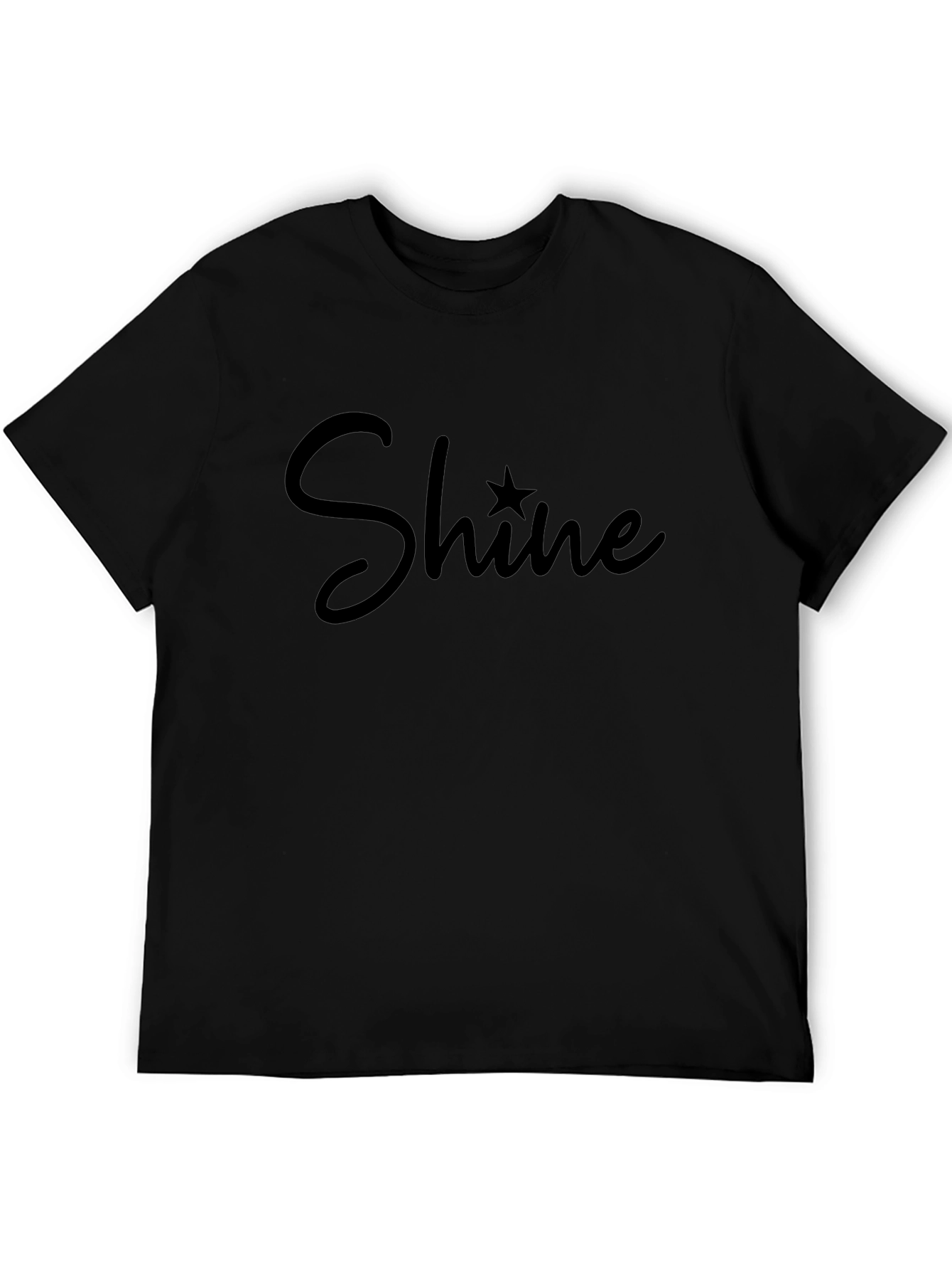 Shine Graphic Tee - Stylish Black T-Shirt