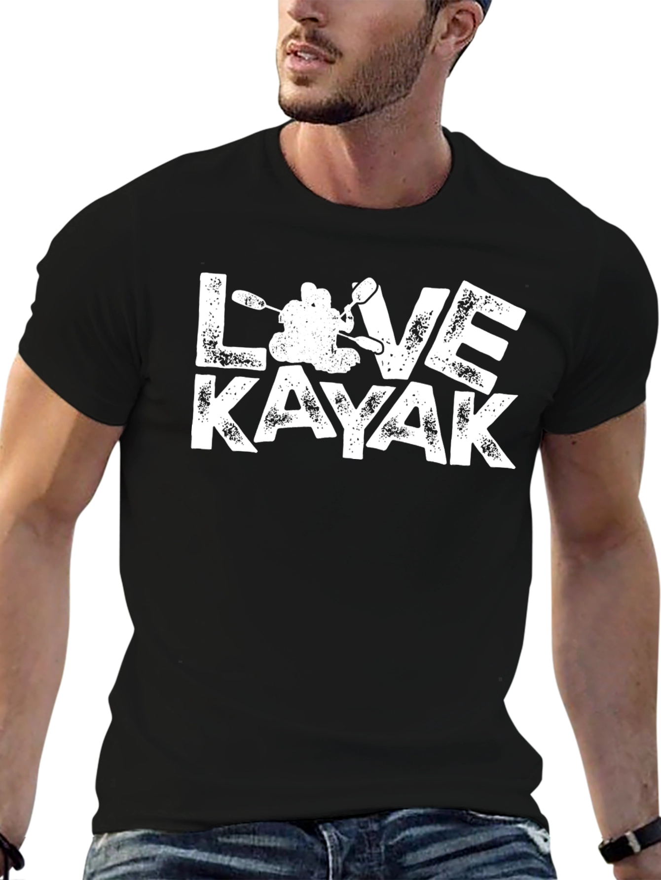 Love Kayak Black T-Shirt