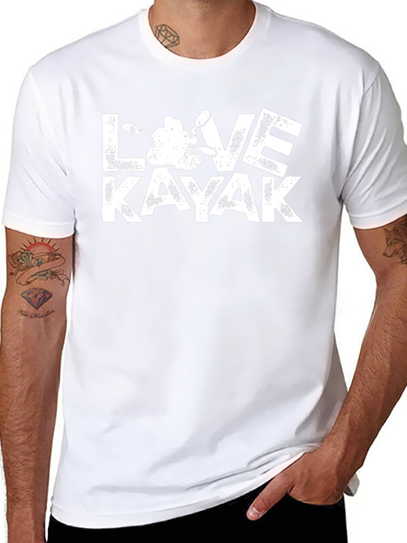Love Kayak Black T-Shirt