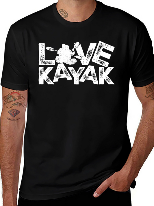Love Kayak Black T-Shirt