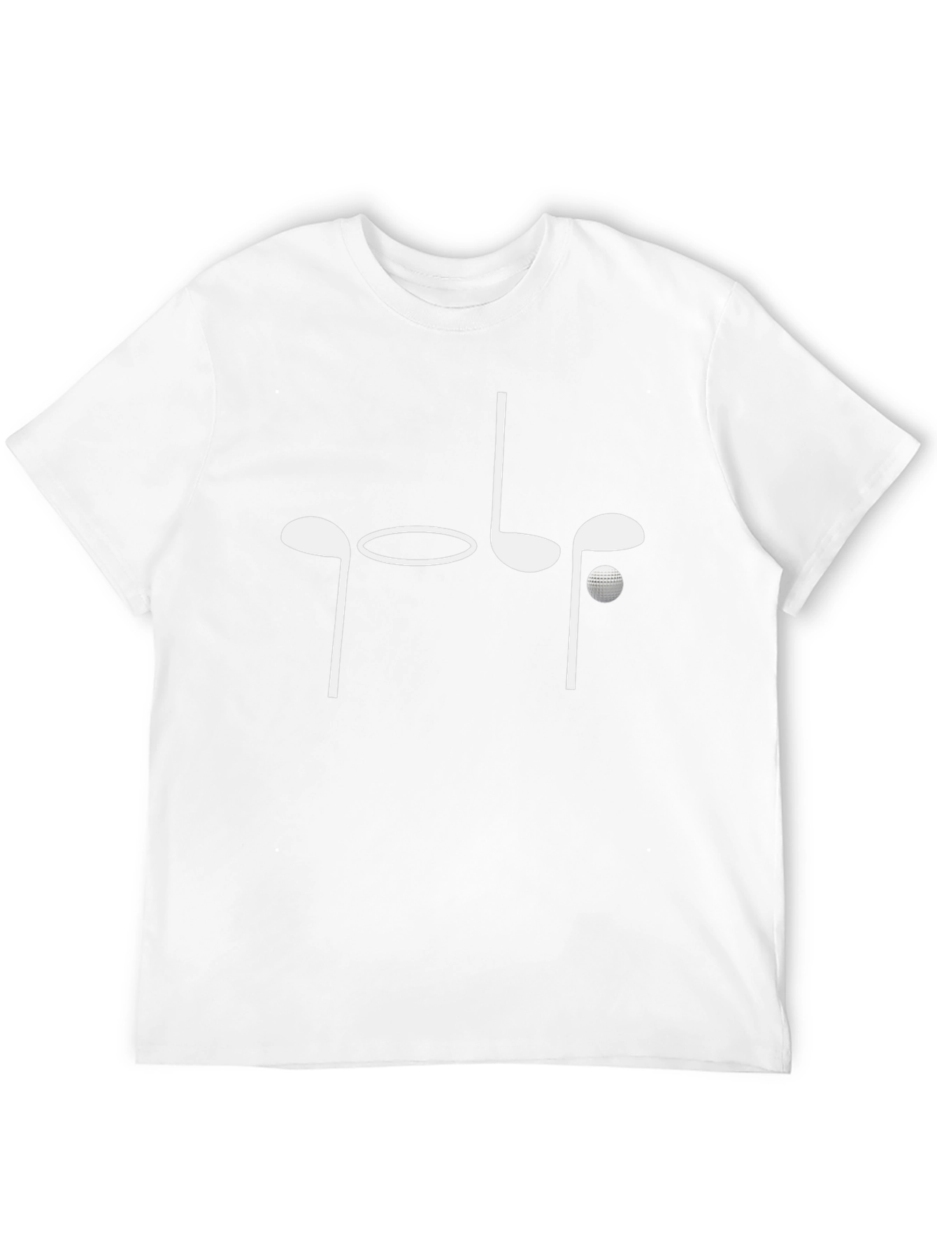 Golf Tee Shirt - Golf Clubs and Ball Design