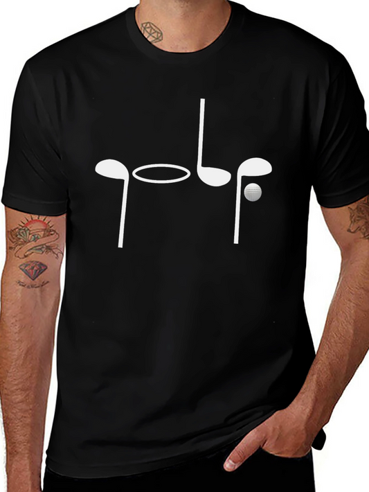 Golf Tee Shirt - Golf Clubs and Ball Design