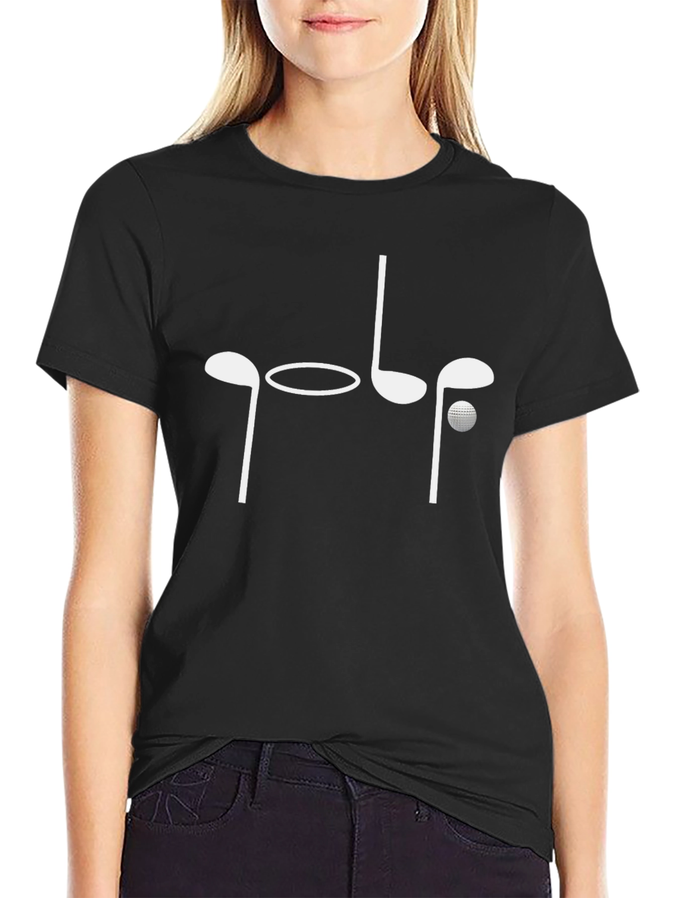 Golf Tee Shirt - Golf Clubs and Ball Design