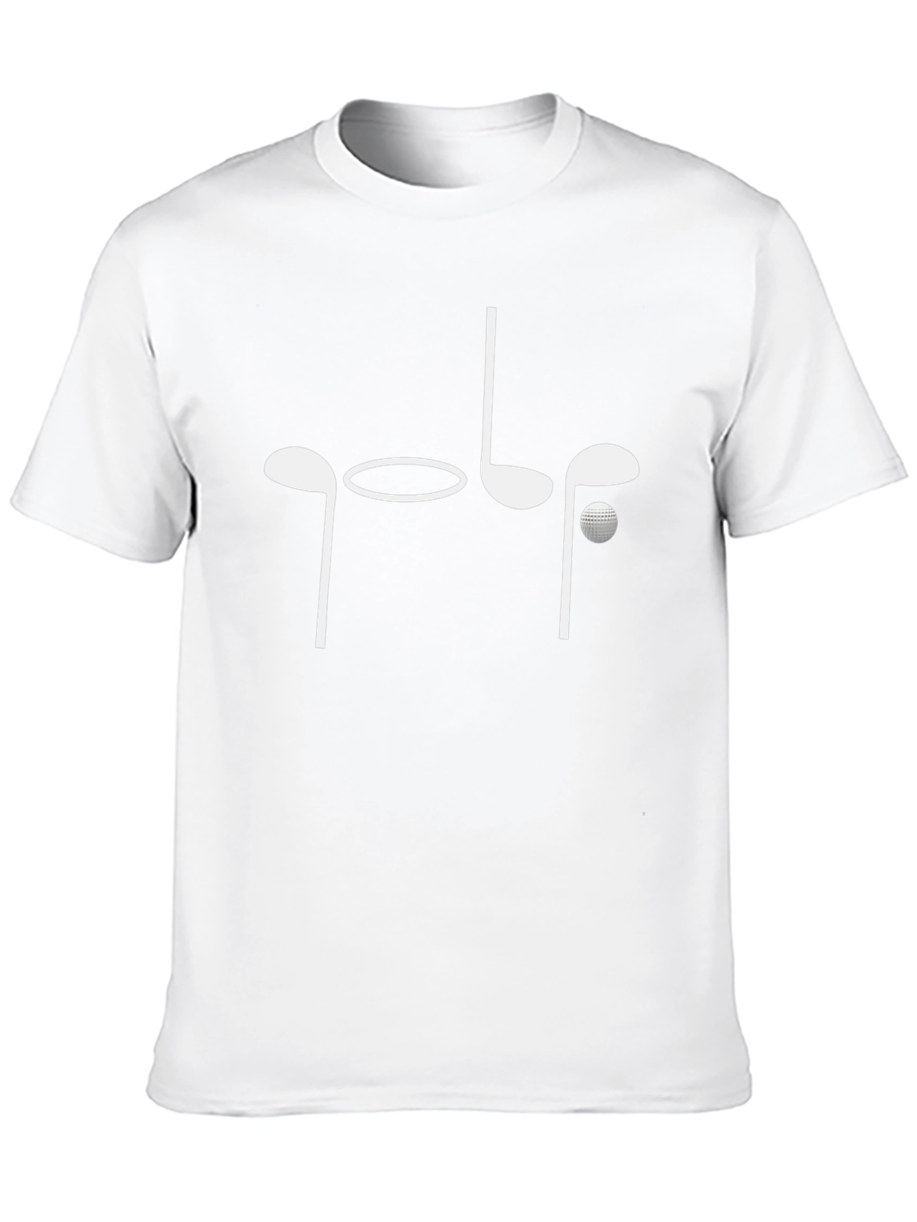 Golf Tee Shirt - Golf Clubs and Ball Design